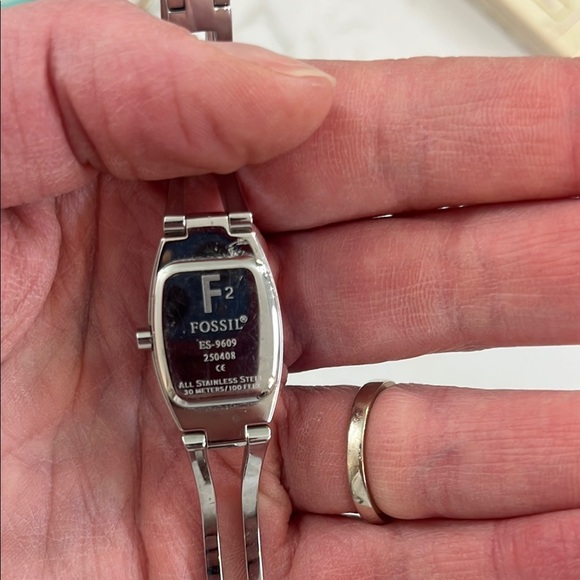 Silver and Blue Women's fossil Watch - Picture 3 of 4